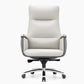 Strong support high back executive leather office chair, suitable for office in any scene,Beige Gray