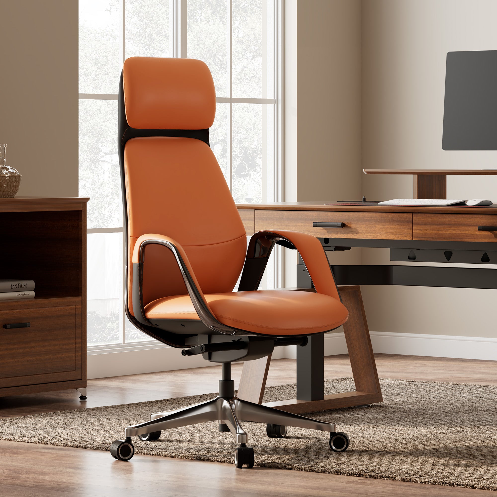 Full grain deals leather executive chair