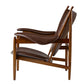 Dakota, Microfiber Leather Chieftain Lounge Chair, Brown