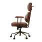 Cameron, Suede Fabric High Back Office Chair Brown/Gray