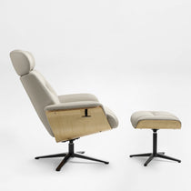 Matteo,Napa Leather Lounge Chair and Ottoman