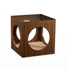 Peek-a-Boo Cat Bed & Side Table - Walnut