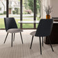 Low-key Luxury Dining Chair Set of 2, Black Gray