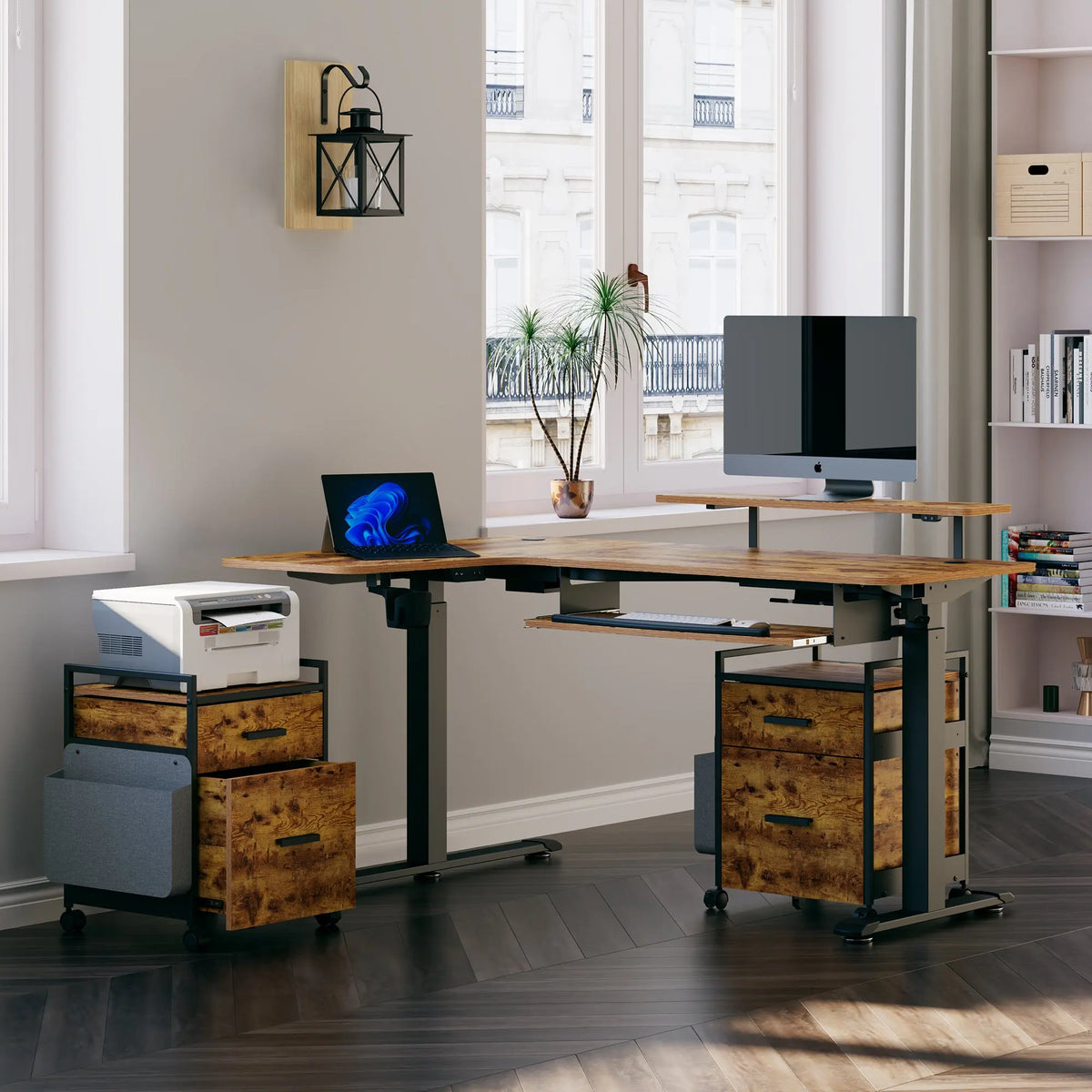 Flying File Cabinets Rolling file cabinet with 2 drawer and lockable wheels for home office