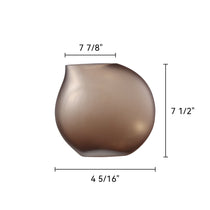 HD-01 Vase in Brown Matte Finish, With Dimensions 7 7/8 X 7 1/2 X 4 5/16, a Stylish Home Decor Accent.