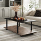CT17, 47" Sintered Stone Coffee Table with Wheels
