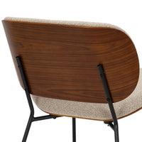 Edie, Walnut Upholstered Lounge Chair