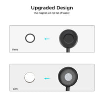 Eureka Ergonomic Magnetic Cable Tie With Upgraded Design, Compared With Old Version, Black Tie With Ringed Center.