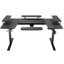 Eureka Ergonomic 74 U-Shaped Standing Desk in Black, Adjustable Height, Ergonomic Design for Workspace.