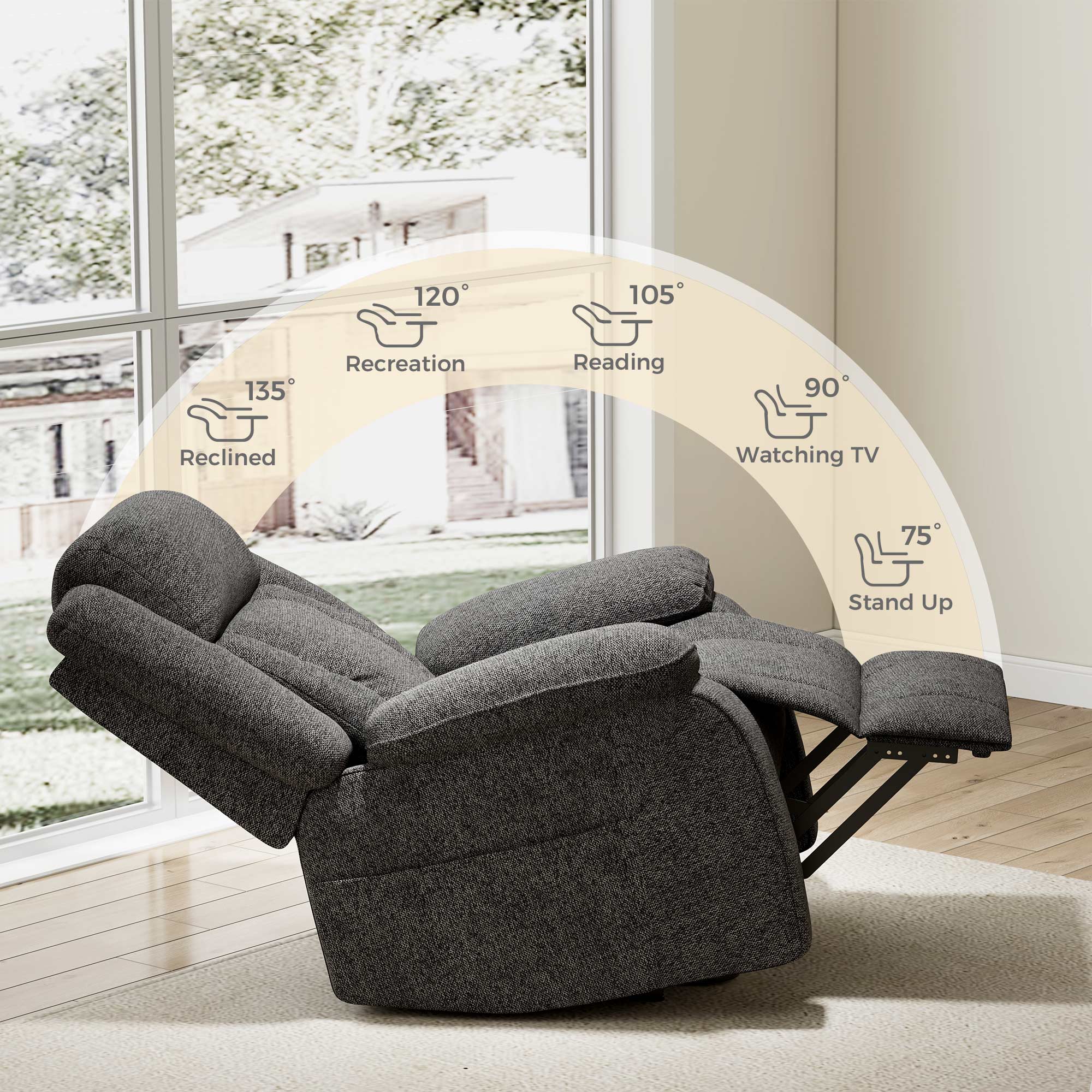 Gray best sale lift chair