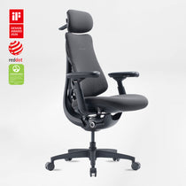 LiberNovo Omni Dynamic Ergonomic Office Chair Graphite ergonomic chair front view