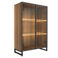 Curio 47 inch LED Lighting Display Cabinet Showcase, Product Image with Lights on