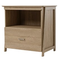 Eureka Ergonomic Ark El Oak File Storage Cabinet, With Lamp and Books, Home Office Storage Solution.