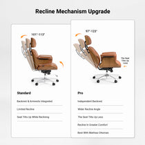 Mathias Leather Executive Chair with Ottoman