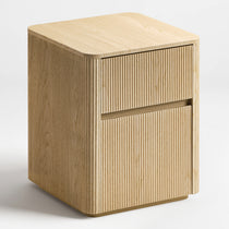 Eureka Ergonomic Aurelia Fluted File Cabinet, Fluted File Cabinet Three Quarter Left View