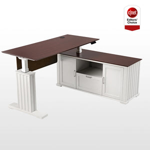 Eureka Ergonomic 60 inch L-shaped Executive Standing Desk with Dutch
