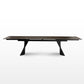 Charlotte, 90"-129" Extendable Dining Table With Sintered Stone Desktop, Black