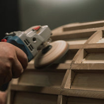 Eureka Ergonomic Opal desk wood sanding detail