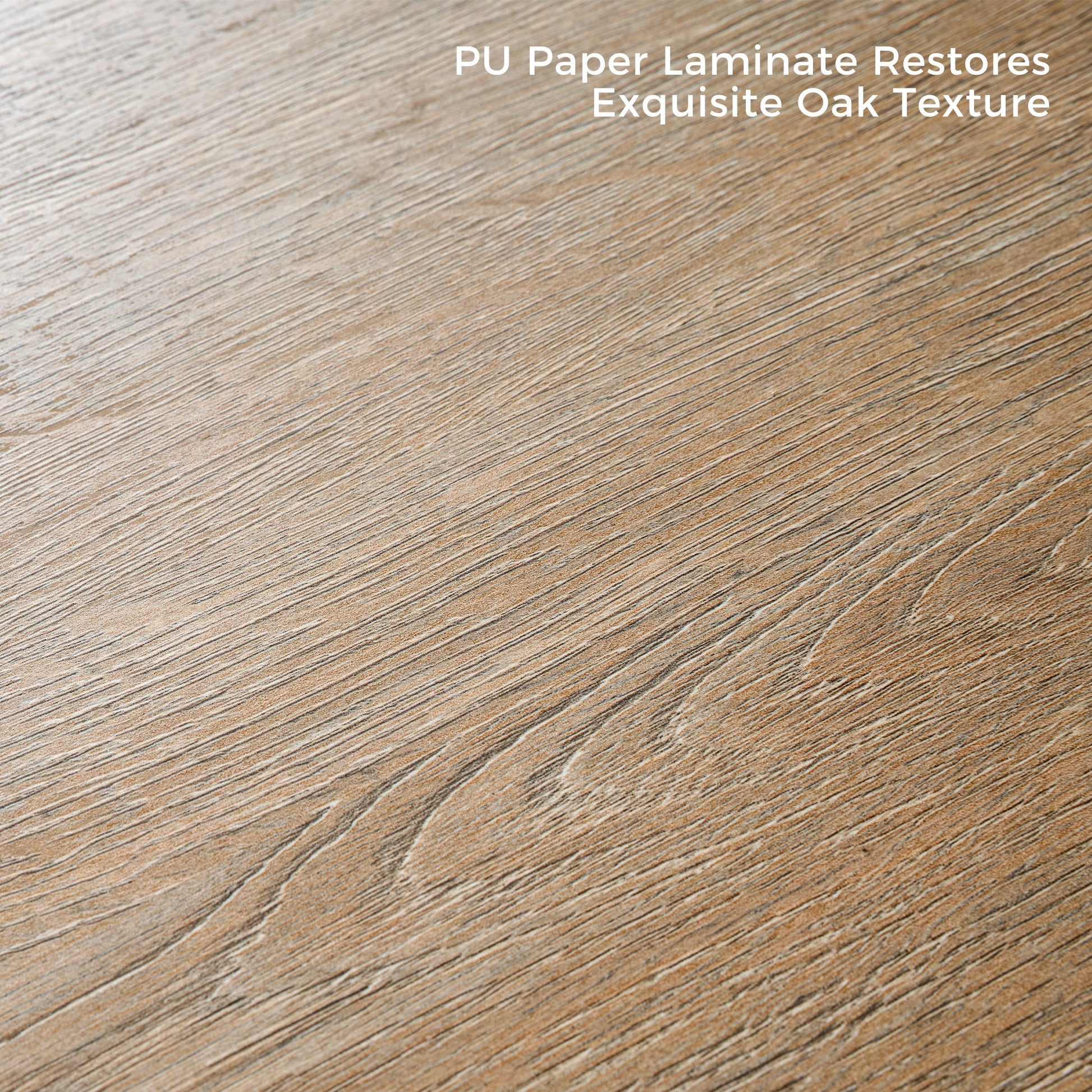 Oak grain textured finish from PU paper laminate