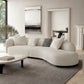 Eureka Ergonomic Living Room Off-White Emily Curved Sofa