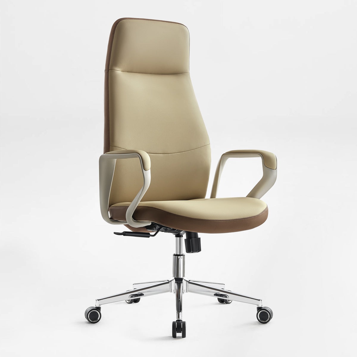 Royal Clara, Faux Leather Executive Ergonomic Office Chair — front 45° angle views showcase