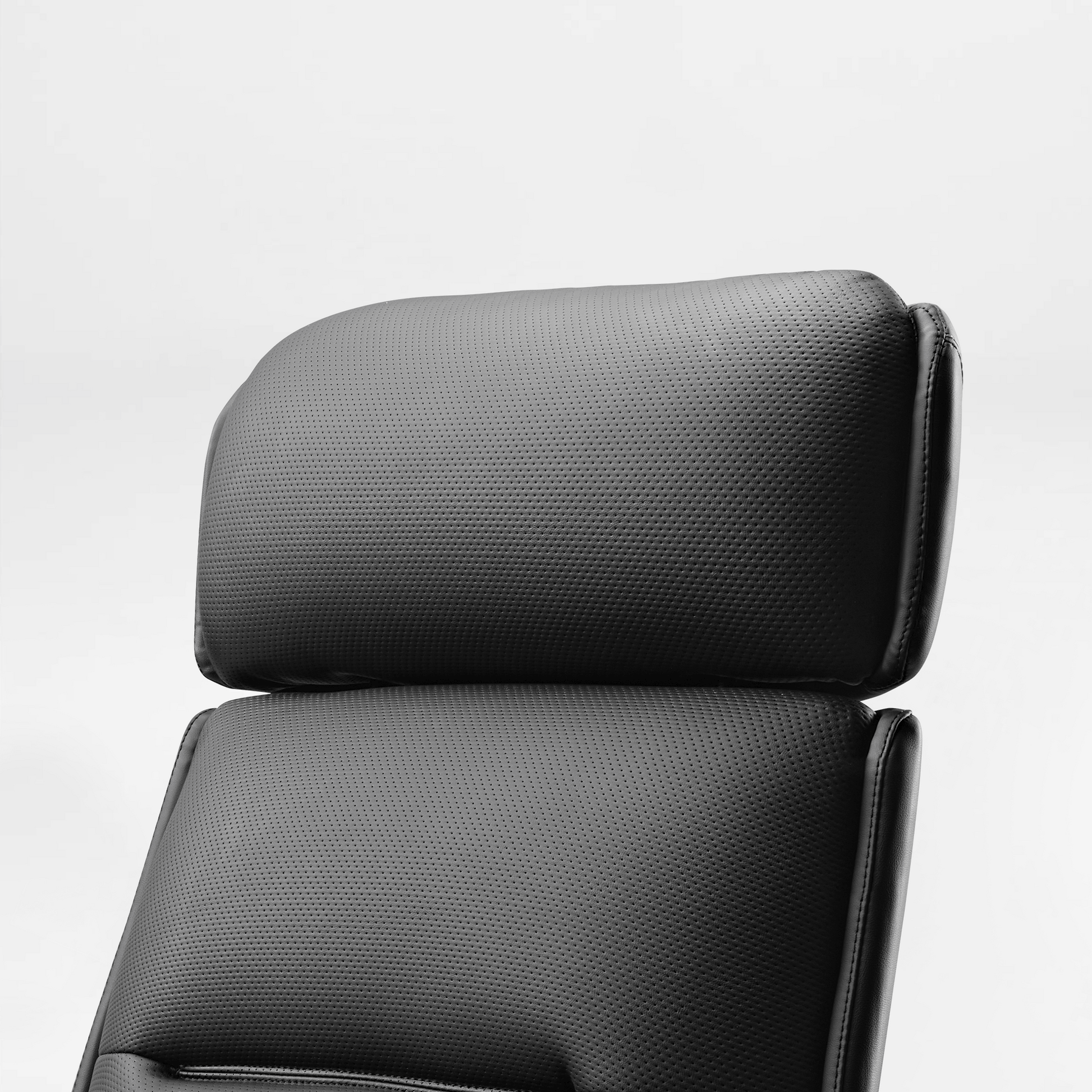 Royal Microfiber Leather Executive Office Chair - Black Headrest With Ergonomic Design and Perforated Detailing.