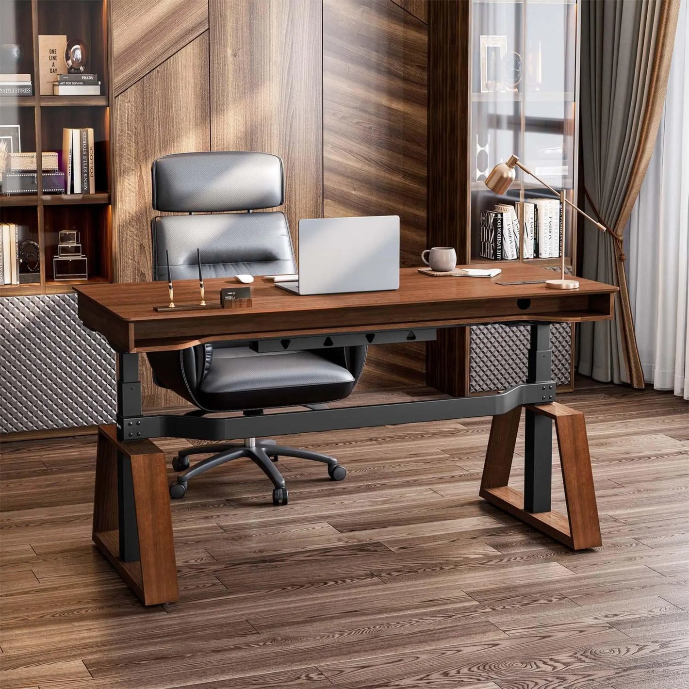 Ark, Standing Desk | Eureka Ergonomic, Walnut-colored