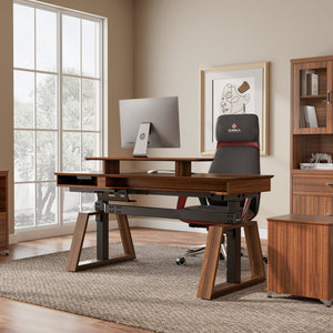 Ark L60, 63x23 L Shaped Executive Standing Desk with Two-Drawer