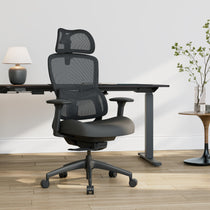 Lark Ergonomic Office Chair, Black Mesh Back, Adjustable Lumbar Support, Promoting Spinal Health, Ideal for Office Use.