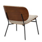 Edie, Walnut Upholstered Lounge Chair