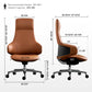 Executive Leather Office Chair, Brown，Dimensions