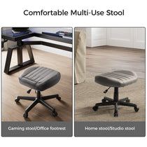 Eureka Ergonomic Multi-Use Stool in Grey, Versatile for Gaming, Office, Or Home Use, Height-Adjustable.