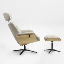 Matteo,Napa Leather Lounge Chair and Ottoman
