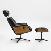 Matteo,Napa Leather Lounge Chair and Ottoman
