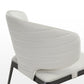 Modern Avant-garde Dining Chairs Set of 2, Off-White