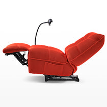 Red Linx Power Glider Recliner With Techno 3D Fabric, Phone Holder, and Ergonomic Design.