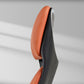 SERENE, Eureka Comfy Leather Executive Office Chair Luxury Napa Leather, Orange, Headrest