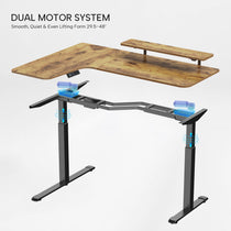 L-Shaped Standing Desk with Accessories Set (60"x23")