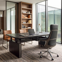 Zen Classic Executive Standing Desk with Cabinets (86"x39")