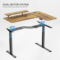 L-Shaped Standing Desk with Accessories Set (60"x23")