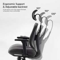 Flex Ergonomic Office Chair, Adjustable Backrest, Ergonomic Support for Comfortable Posture.