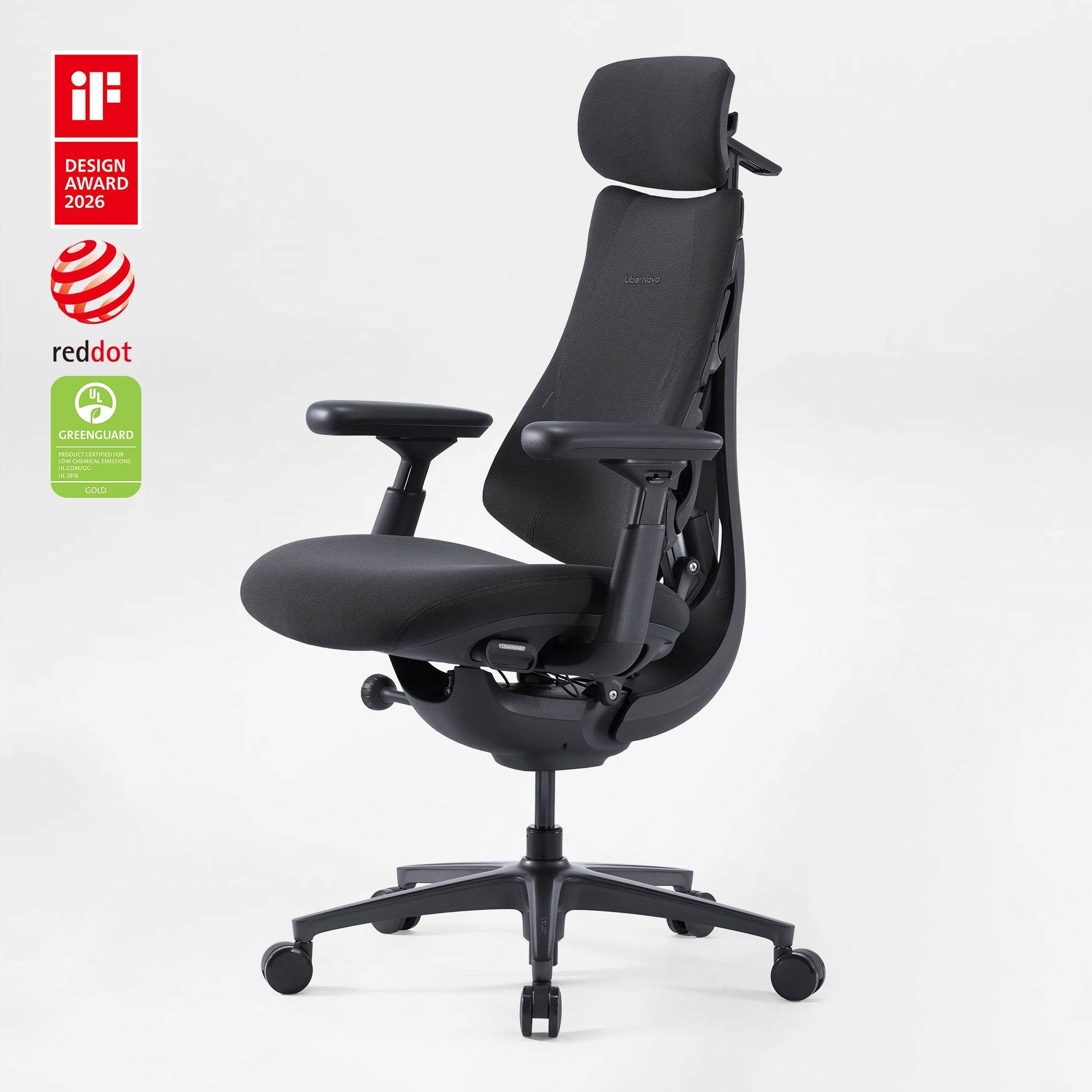 Eureka Ergonomic LiberNovo Omni Pro black office chair