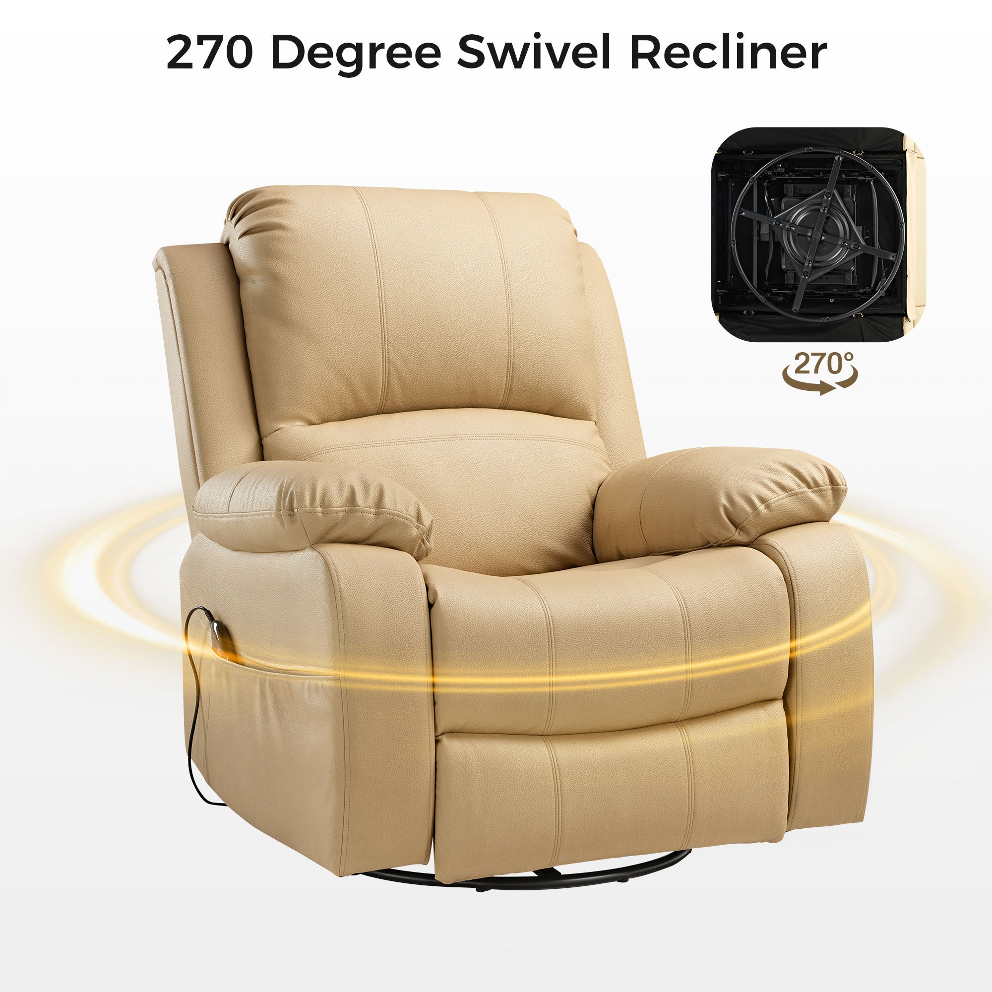 Eureka Ergonomic Electric Power Leather Recliner Chair Storage Bag