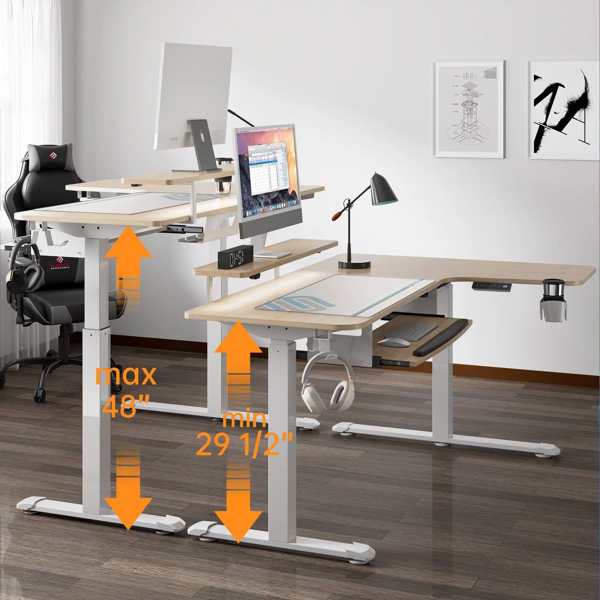 Ergonomic Workstation Proper Standing Desk Height Height Ergonomic