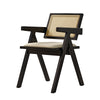 Mila Rattan Dining Chairs Set of 2, Walnut/Black - Black