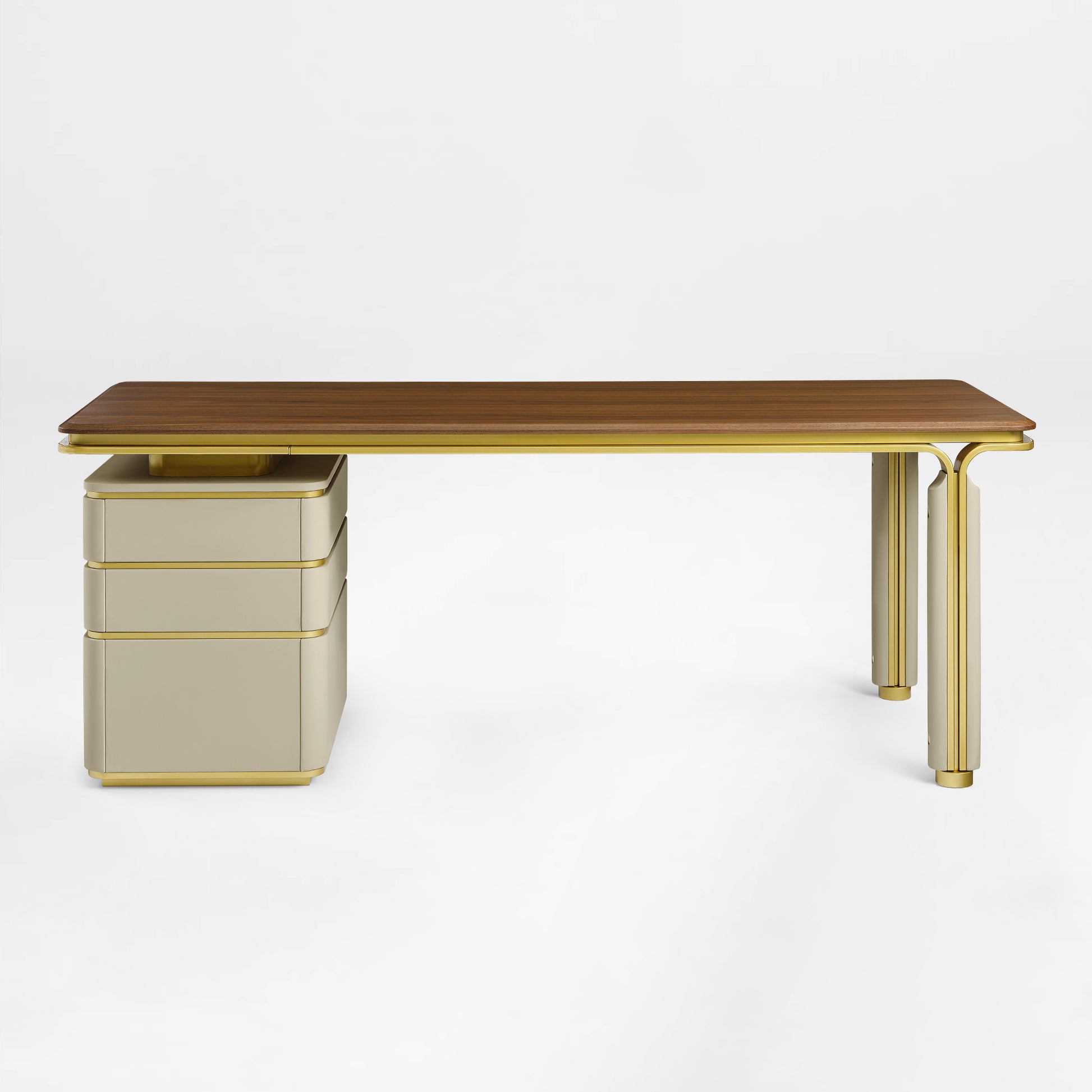 Eureka Ergonomic Zenith Series Office Desk with Drawers Back View product showcase.