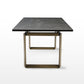 78"-118" Minimalist Extendable Dining Table with Sintered Stone Desktop, Black