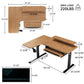 60x23 L Shaped Standing Desk with Accessories Set