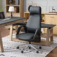 SERENE, Eureka comfy leather executive office chair Luxury Napa Leather, Black, Lifestyle Image