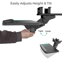 Eureka Ergonomic Adjustable Keyboard Tray, Black, Easily Adjusts Height and Tilt for Ergonomic Comfort.